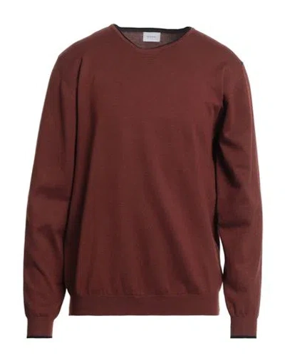 Sseinse Man Sweater Brown Size Xxl Viscose, Nylon In Brown