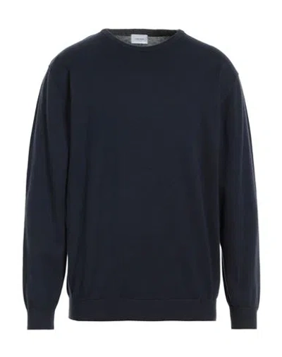 Sseinse Man Sweater Navy Blue Size M Cotton In Navy Blue