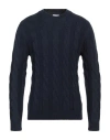 Sseinse Man Sweater Navy Size Xl Acrylic, Nylon In Navy Blue