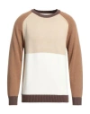Sseinse Man Sweater Sand Size Xxl Acrylic, Merino Wool In Beige