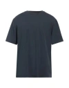 Sseinse Man T-shirt Navy Size Xxl Cotton, Elastane In Navy Blue
