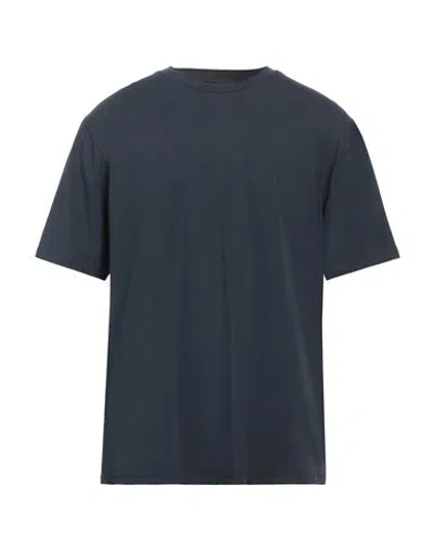 Sseinse Man T-shirt Navy Size Xxl Cotton, Elastane In Navy Blue