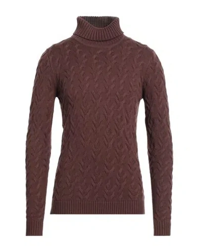 Sseinse Man Turtleneck Chocolate Brown Size Xl Acrylic, Nylon