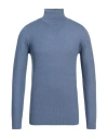 Sseinse Man Turtleneck Pastel Blue Size Xl Viscose, Nylon