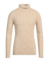 Sseinse Man Turtleneck Sand Size L Acrylic, Nylon In Beige