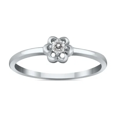 Sselects .05 Carat Diamond Promise Ring In 10k White Gold