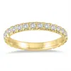 SSELECTS 1 1/2 CARAT TW SHARED PRONG DIAMOND ETERNITY BAND IN 10K YELLOW GOLD