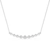 SSELECTS 1 CARAT TW 9 STONE DIAMOND BAR NECKLACE IN 14K WHITE GOLD