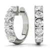 SSELECTS 1 CARAT TW NATURAL CHANNEL SET DIAMOND HOOP EARRINGS IN 14K WHITE GOLD
