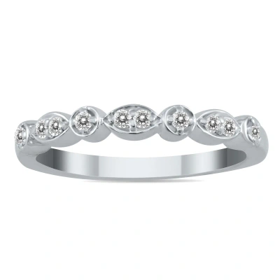 Sselects 1/10 Carat Tw Stackable Diamond Ring 10k White Gold