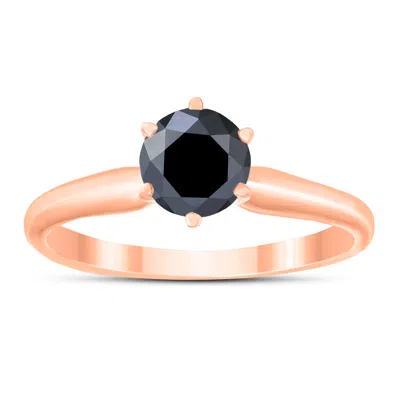 Sselects 1/2 Carat Round Diamond Solitaire Ring In 14k Rose Gold In Multi