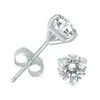 SSELECTS 1/2 CARAT TW AGS CERTIFIED MARTINI SET ROUND DIAMOND SOLITAIRE EARRINGS IN 14K