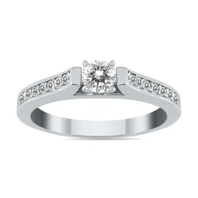 Sselects 1/2 Carat Tw Diamond Ring In 10k White Gold
