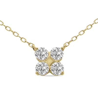 Sselects 1/2 Ctw Lab Grown Diamond Snowflake Pendant In 10k Yellow Gold