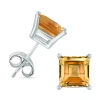 SSELECTS 14K 5MM SQUARE CITRINE EARRINGS
