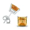 SSELECTS 14K 6MM SQUARE CITRINE EARRINGS