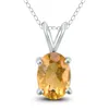 SSELECTS 14K 8X6MM OVAL CITRINE PENDANT