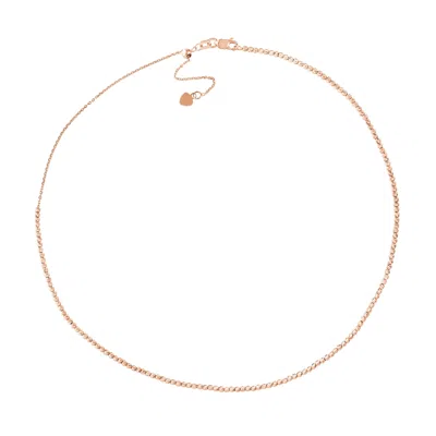Sselects 14k Solid Rose Gold Adjustable Beaded Choker In Multi