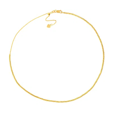 Sselects 14k Solid Yellow Gold Adjustable Beaded Choker