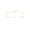 SSELECTS 14K SOLID YELLOW GOLD BEADED ANKLET