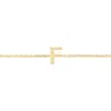 SSELECTS 14K SOLID YELLOW GOLD F MINI INITIAL BRACELET