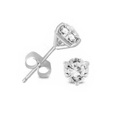 Sselects 14k Wg 1 1/2ct Tw 3-prong Martini Stud Earring Ers In Gold