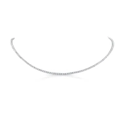 Sselects 14k Wg 2.00 Ct. Tw. Diamond Tennis Necklace In Silver