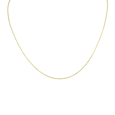 Sselects 14k Yellow Gold 0.53mm Box Chain With Lobster Clasp - 18 Inch