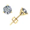SSELECTS 14K YG 1/4CT TW 3-PRONG MARTINI STUD EARRING ERST0