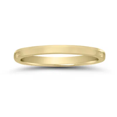 Sselects 1.5mm European Contour Wedding Band In 14k Yellow Gold
