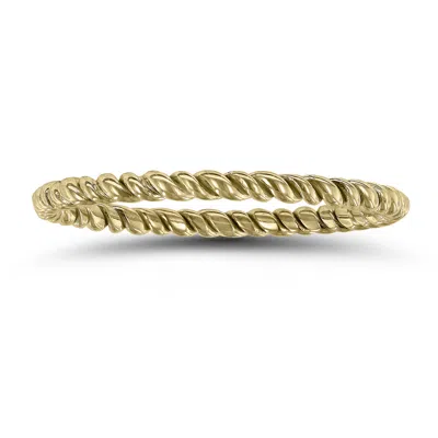 Sselects 1.5mm Rope Twist Wedding Band In 14k Yellow Gold
