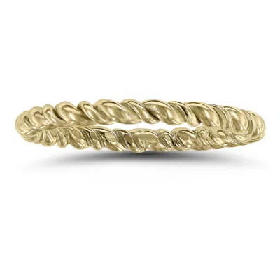 Sselects 1.7mm Rope Twist Wedding Band In 14k Yellow Gold
