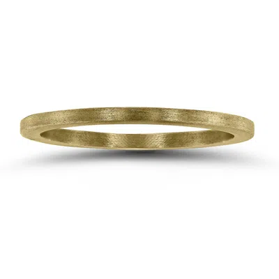 Sselects 1mm Thin Matte Finish Wedding Band In 14k Yellow Gold
