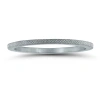 SSELECTS 1MM THIN WEDDING BAND WITH CROSS HATCH CENTER IN 14K WHITE GOLD