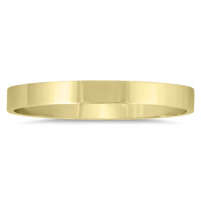 Sselects 2mm Flat Comfort Fit Wedding Band In 10k Yellow Gold