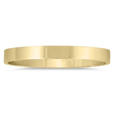 Sselects 2mm Flat Comfort Fit Wedding Band In 14k Yellow Gold
