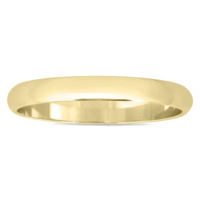 Sselects 2mm Lightweight Domed Wedding Band In 10k Yellow Gold Mens Or Women's
