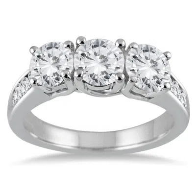 Sselects 3 Carat Tw Diamond Three Stone Ring In 14k White Gold