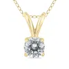 SSELECTS 3/8 CARAT CLARITY AGS CERTIFIED DIAMOND SOLITAIRE PENDANT IN 14K