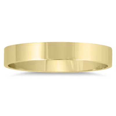 Sselects 3mm Flat Comfort Fit Wedding Band In 10k Yellow Gold