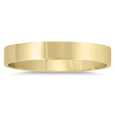 Sselects 3mm Flat Comfort Fit Wedding Band In 14k Yellow Gold