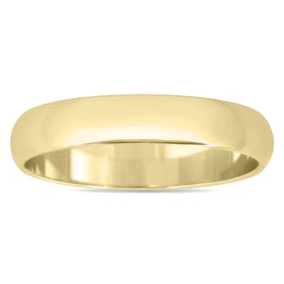 Sselects 3mm Lightweight Domed Wedding Band In 10k Yellow Gold Men's Or Women's