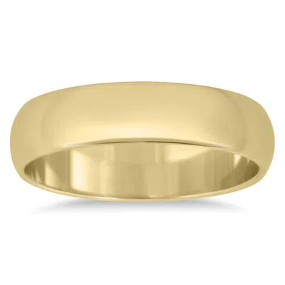 Sselects 4mm Domed Comfort Fit Wedding Band In 14k Yellow Gold