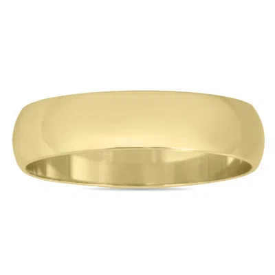 Sselects 4mm Domed Wedding Band In 10k Yellow Gold