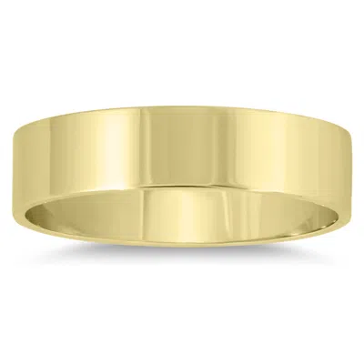 Sselects 4mm Flat Comfort Fit Wedding Band In 10k Yellow Gold