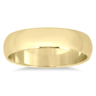 Sselects 4mm Lightweight Domed Wedding Band In 10k Yellow Gold Men's Or Women's