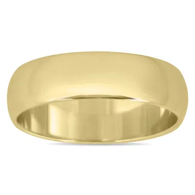 Sselects 5mm Domed Comfort Fit Wedding Band In 10k Yellow Gold