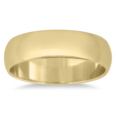 Sselects 5mm Domed Comfort Fit Wedding Band In 14k Yellow Gold