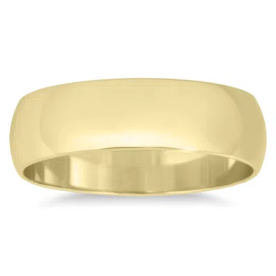 Sselects 5mm Domed Wedding Band In 10k Yellow Gold