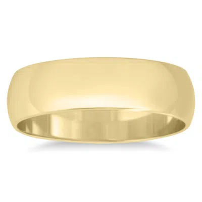 Sselects 5mm Domed Wedding Band In 14k Yellow Gold